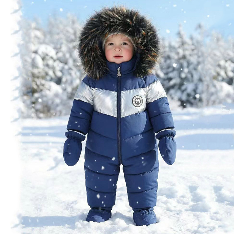 Baby Clothing Dividers - Zimowy kombinezon dla noworodka z rękawiczkami,